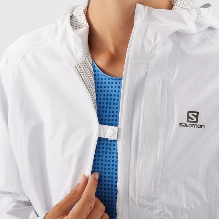 Chaquetas Shell Salomon Bonatti Impermeables Mujer Blancos | MX QEIM109